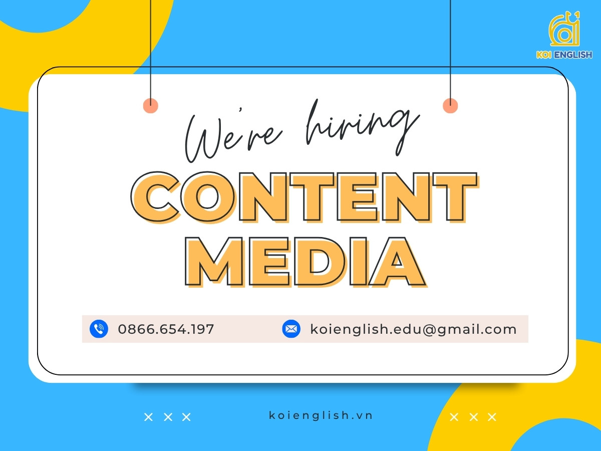 KOI English tuyển dụng vị trí Content Media