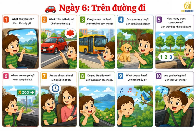 Mẫu câu giao tiếp tiếng Anh cùng con 